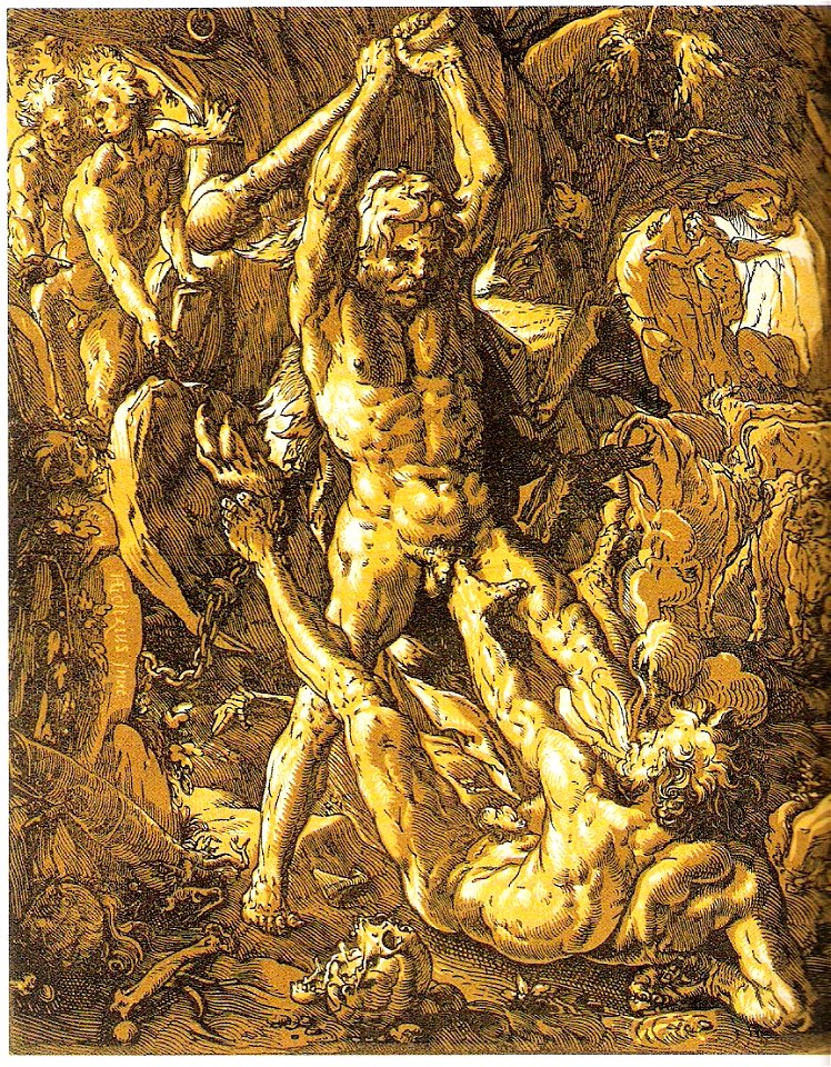 Hendrick Goltzius-Herkules tötet Cacus