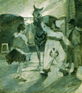 Henri de TOULOUSE-Lautrec - In the Wings at the Circus - Google Art Project
