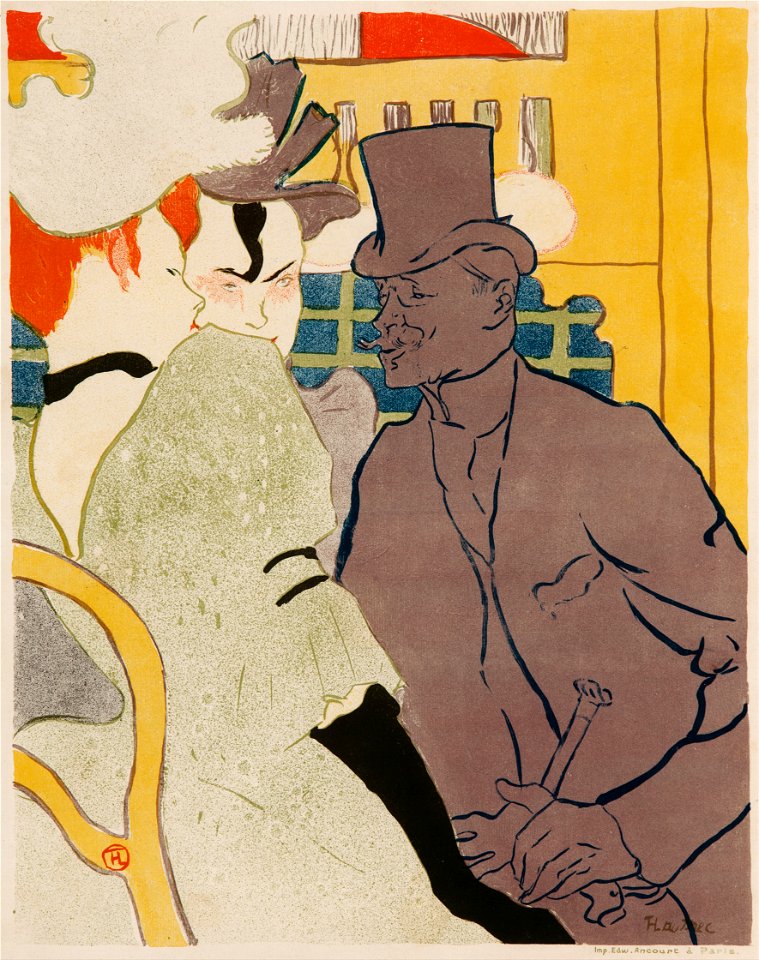 Henri de TOULOUSE-Lautrec - The Englishman at the Moulin Rouge - Google Art Project