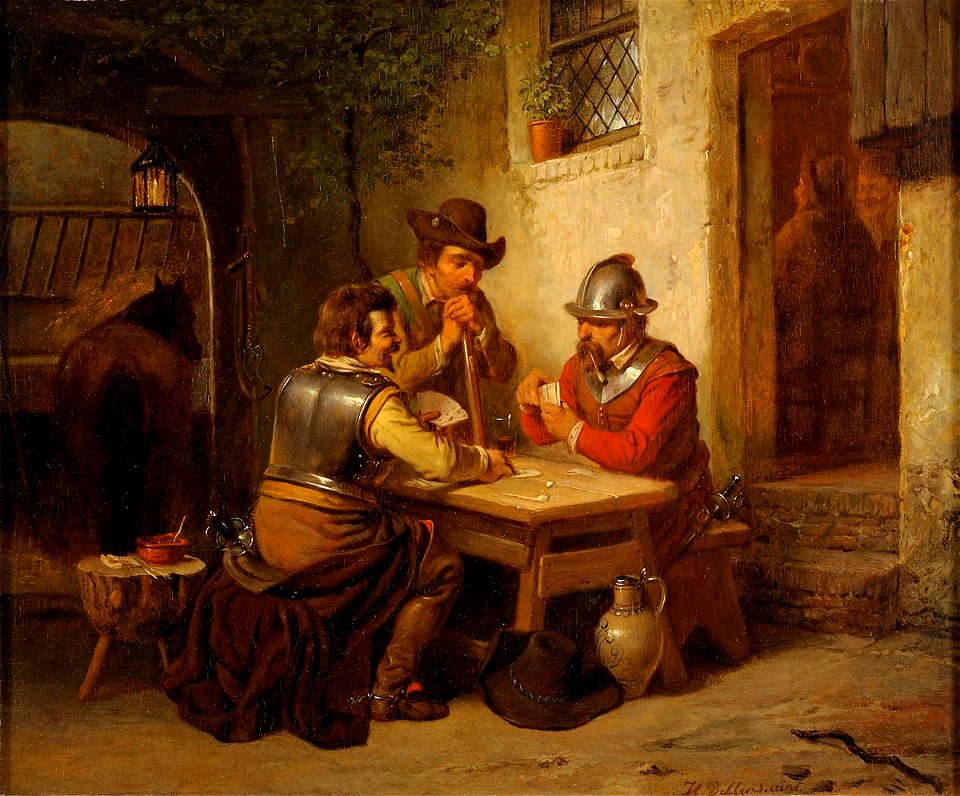 Hendrik Dillens Kartenspielende Soldaten