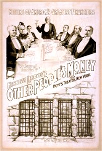 Hennessy Leroyle's Other people's money from Hoyt's Theater, New York - by E.O. Towne. LCCN2014636674. Free illustration for personal and commercial use.