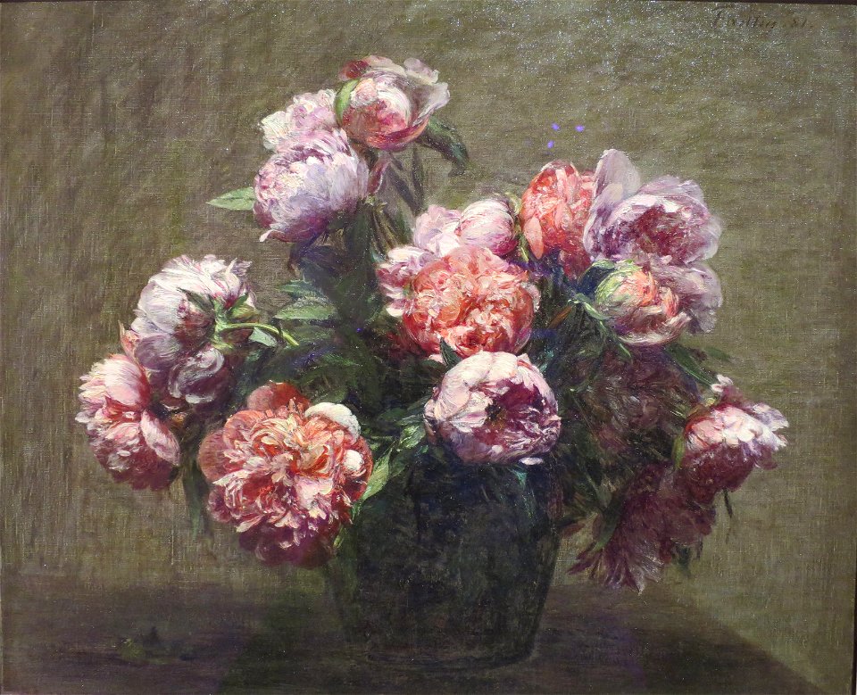 Henri Fantin-Latour - Vase de Pivoines (Vase of Peonies), 1881