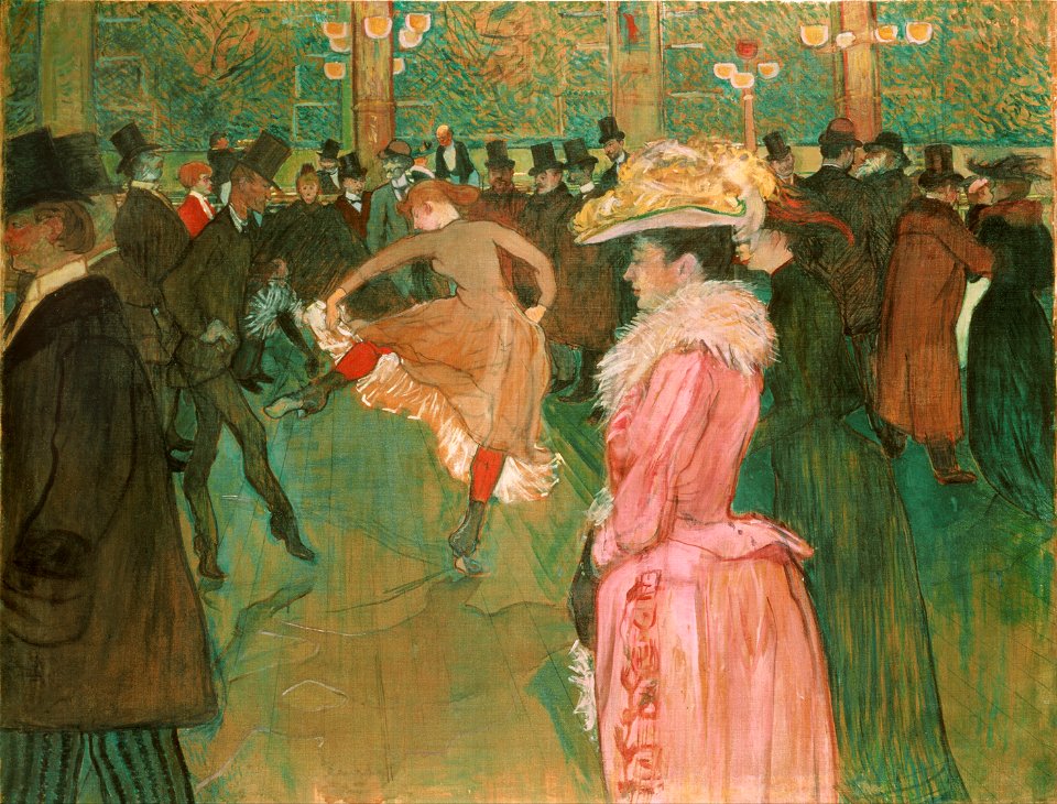 Henri de Toulouse-Lautrec, French - At the Moulin Rouge- The Dance - Google Art Project