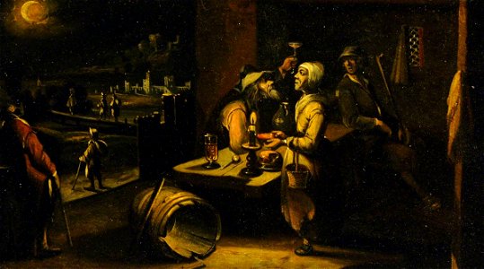 Hendrick van Steenwijck the elder (c.1550-1603) - A Man and Woman at Table - 290301.1 - National Trust