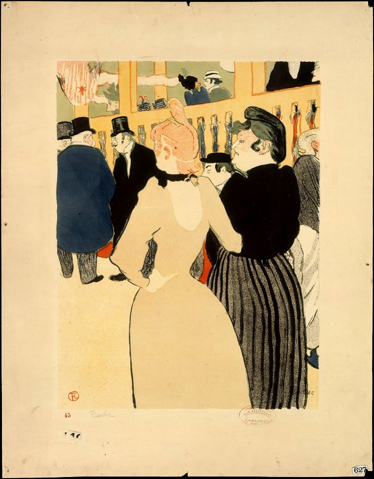 Henri de Toulouse-Lautrec, At the Moulin Rouge - La Goulue and Her Sister, 1892 - Metropolitan Museum of Art