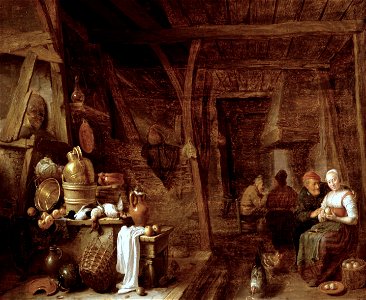 Hendrik Maertensz Sorgh - Gezicht in een boerendeel - 2174 (OK) - Museum Boijmans Van Beuningen