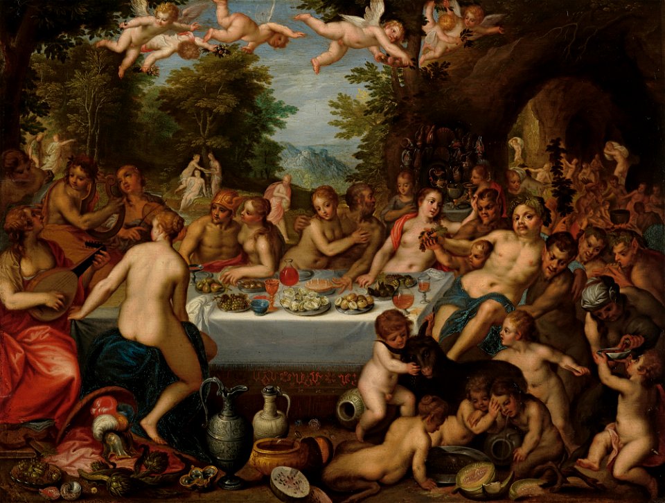 Hendrick van Balen der Ältere - Göttermahl – Hochzeit von Bacchus und Ariadne (Kopie nach) - G 6943 - Lenbachhaus