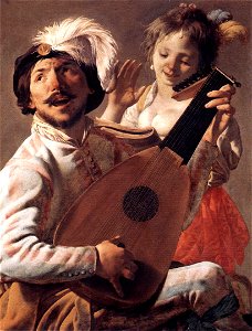 Hendrick ter Brugghen - Duet - WGA22178. Free illustration for personal and commercial use.