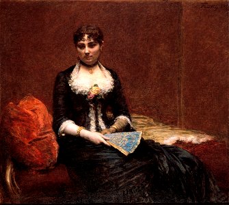 Henri Fantin-Latour - Portrait of Madame Léon Maître (Portrait de Madame Léon Maître) - Google Art Project. Free illustration for personal and commercial use.