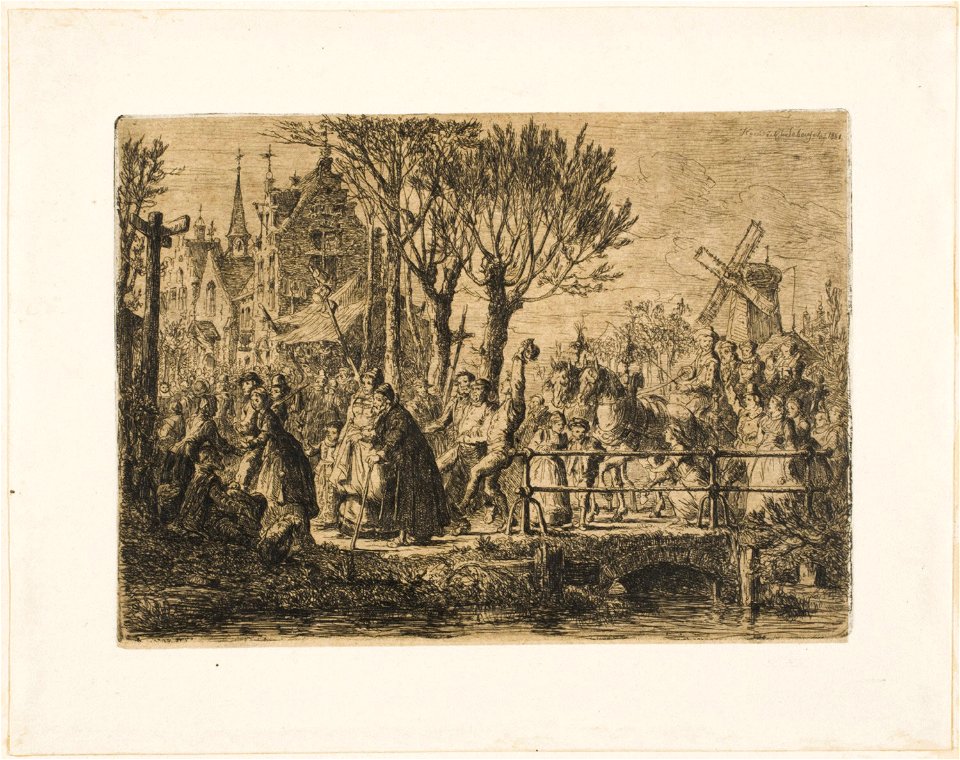 Hendrik Frans Schaefels - The Kermis of St. Jacob in 18th Century Antwerp