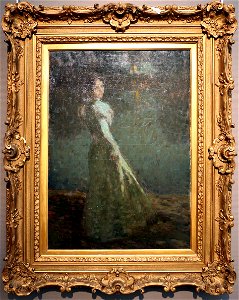 Henri le sidaner, estudio di donna, sera, 1897