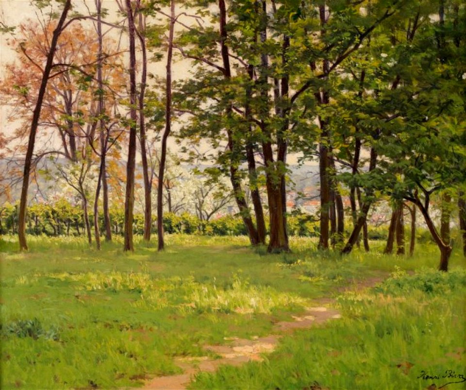 Henri Biva, La clairière, oil on canvas, 54 x 64.5 cm