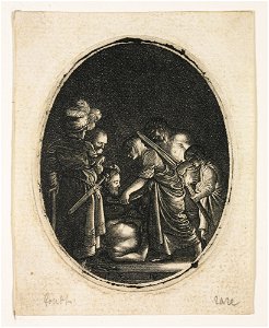 Hendrik van Goudt after Adam Elsheimer - Salome receiving the head of Saint John