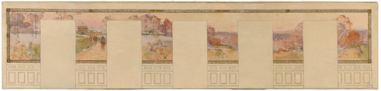 Henri Gaston Darien - Esquisse pour la salle des fêtes de la mairie de Vanves , Pro Patria - PPP3937 - Petit Palais