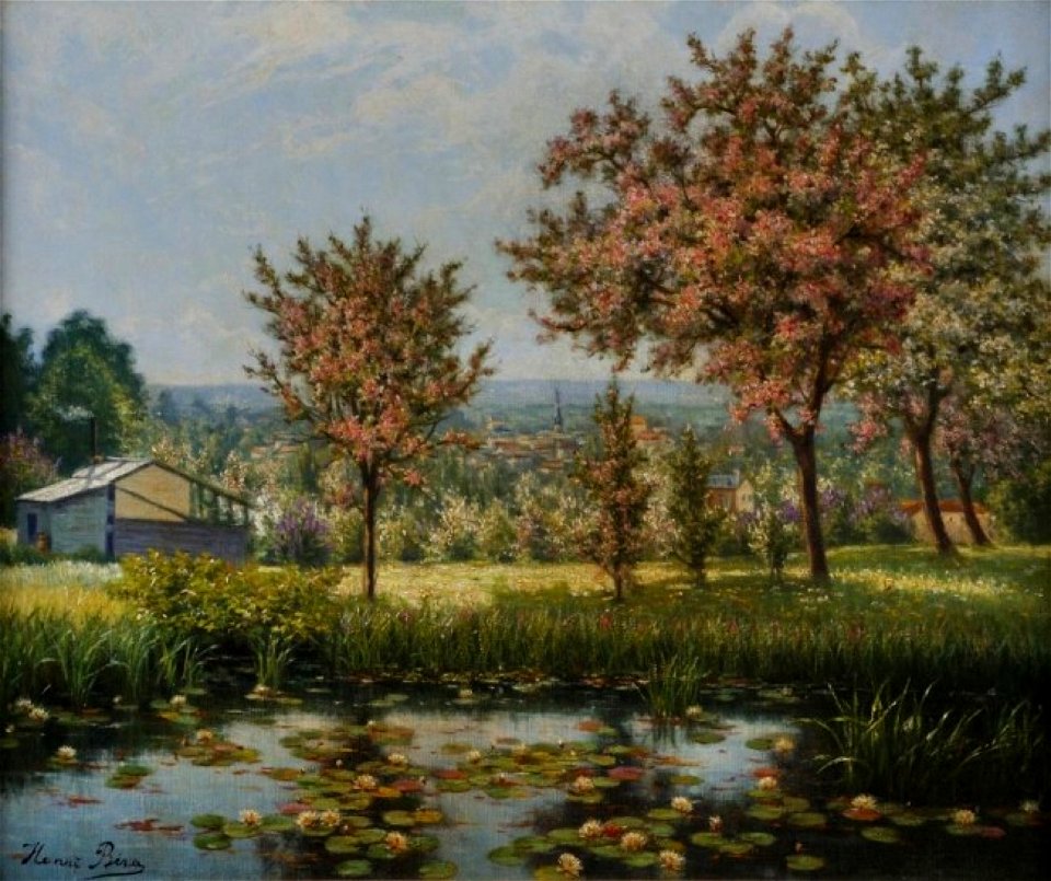 Henri Biva, Le Printemps, oil on canvas, 53.3 x 63.5 cm