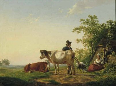 Hendrikus van de Sande Bakhuyzen - Zomerlandschap met vee - 1024 (OK) - Museum Boijmans Van Beuningen