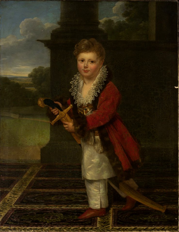 Henri Francois Riesener - Childhood portrait of Zygmunt Krasiński (1812–1859) in the Polish costume with his father’s sword - M.Ob.2301 MNW - National Museum in Warsaw