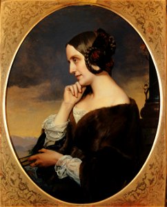 Henri Lehmann - Portrait de Marie de Flavigny, comtesse d'Agoult (1805-1876), écrivain (sous le pseudonyme de Daniel Stern), compagne de Liszt - CARP2170 - Musée Carnavalet