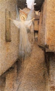 Henri Martin - The Apparition. Free illustration for personal and commercial use.