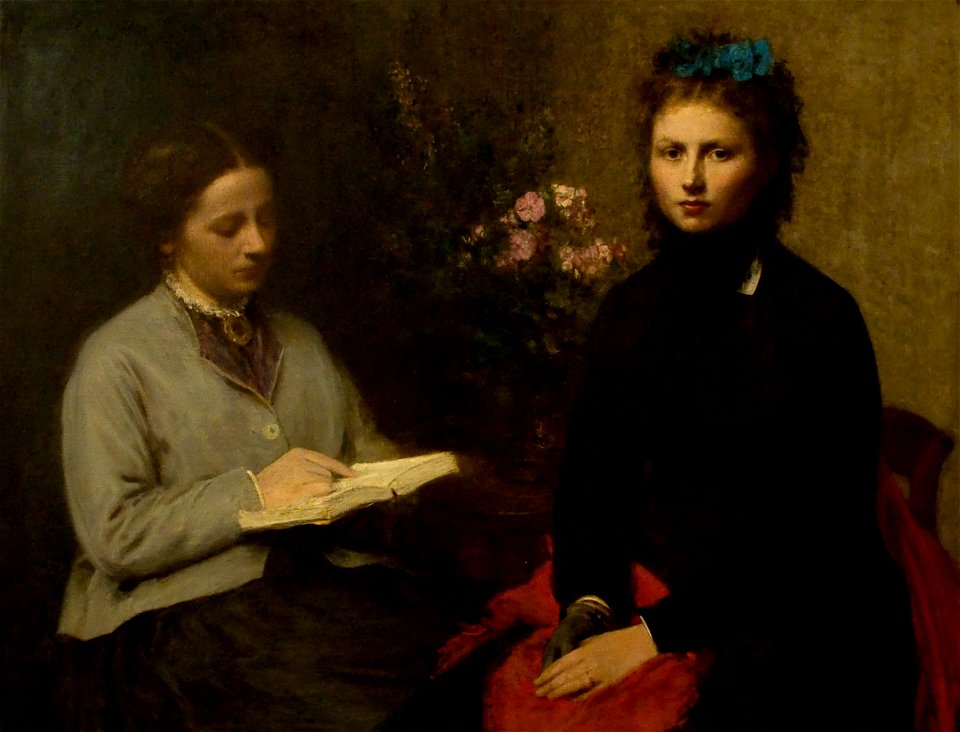 Henri Fantin-Latour (1836-1904) - Het lezen (1870) - Lissabon Museu Calouste Gulbenkian 21-10-2010 13-52-45