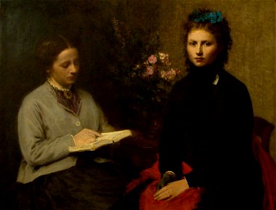 Henri Fantin-Latour (1836-1904) - Het lezen (1870) - Lissabon Museu Calouste Gulbenkian 21-10-2010 13-52-45