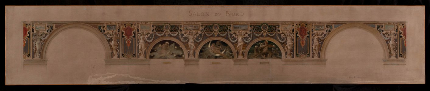 Henri Camille Danger - Esquisse pour la salon d'entrée Nord de l'Hôtel de Ville de Paris , L'Ourse. La Nuit. Le Dragon - PPP4474 - Musée des Beaux-Arts de la ville de Paris