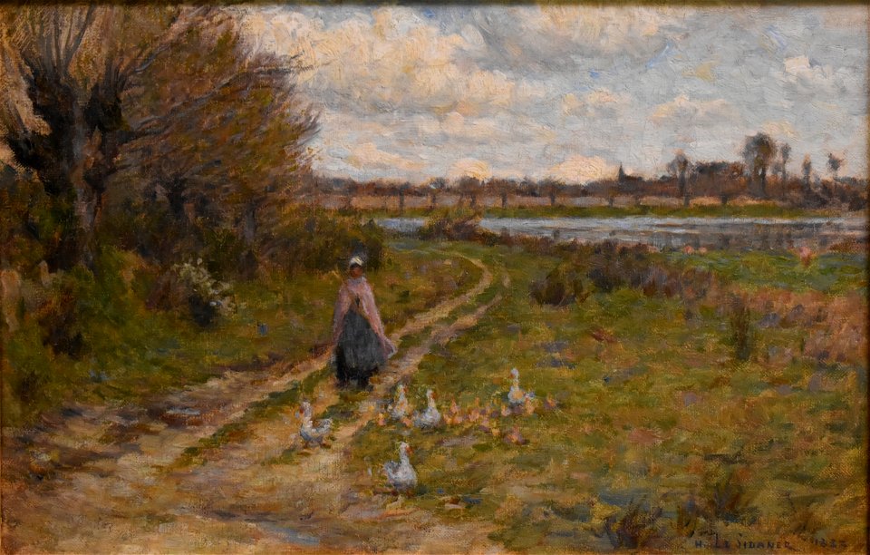 Henri Le Sidaner - Paysage, gardeuse d'oies 02