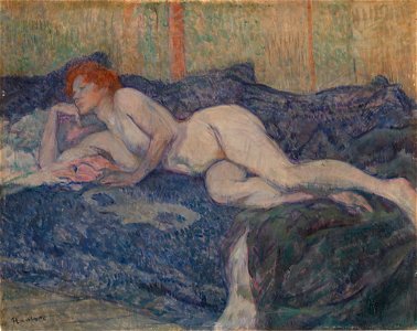 Henri de Toulouse-Lautrec - Nude Lying on a Couch - BF573 - Barnes Foundation