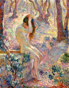 Henri Lebasque - Young Nude Seated on the Edge of a Well - 2012.269 - Museum of Fine Arts, Houston