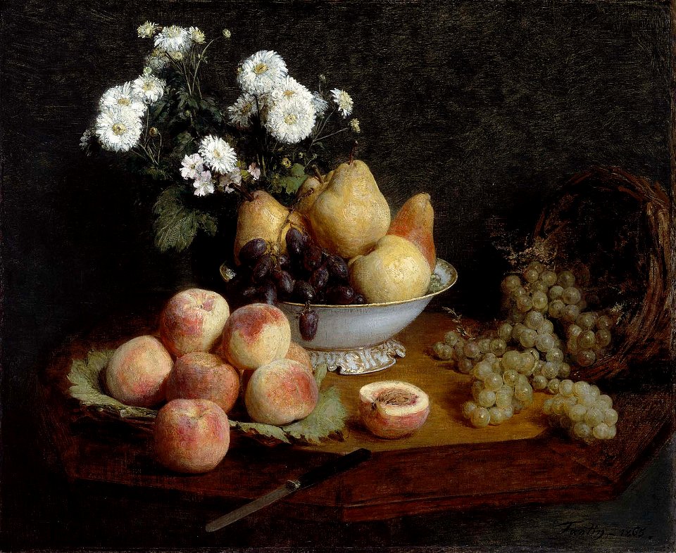 Henri Fantin-Latour - Flowers and Fruit on a Table - 48.540 - Museum of Fine Arts