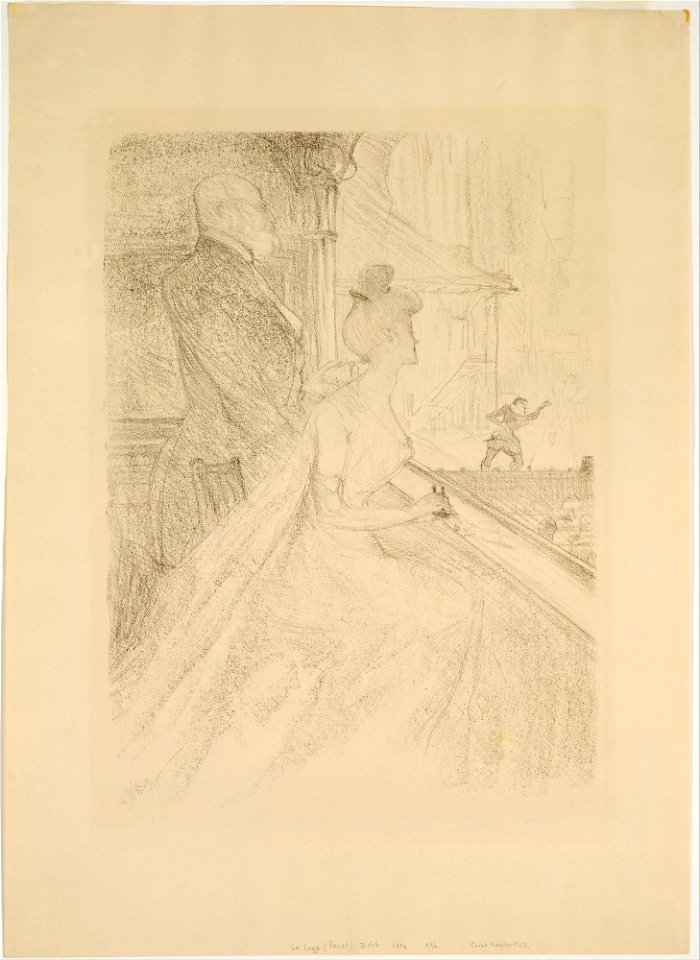 Henri de Toulouse-Lautrec - La Loge- A Performance of Faust - Google Art Project