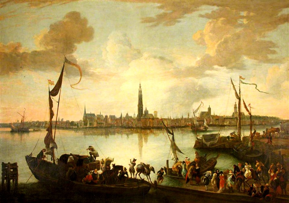 Hendrik van Minderhout (1632-1696) - Antwerp from across the Scheldt - 453742 - National Trust