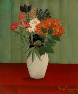 Henri Rousseau - Bouquet of Flowers with China Asters and Tokyos (Bouquet de fleurs aux reines-marguerites et aux tokyos) - BF580 - Barnes Foundation
