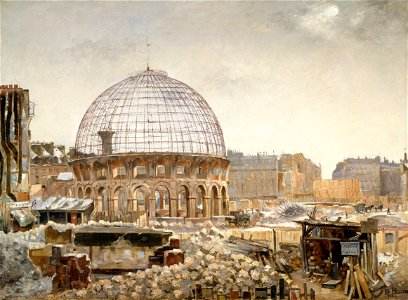 Henri Ferdinand Bellan - La démolition de la Halle au blé - P3 - Musée Carnavalet