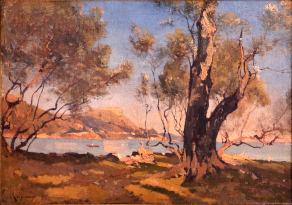 Henri Harpignies-arbres à Bealieu