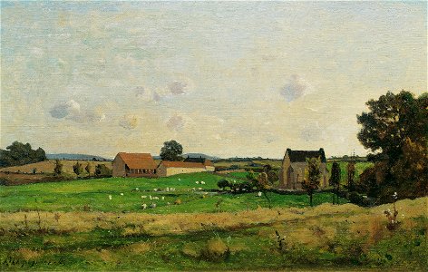 Henri Harpignies - Das Landgut von Saulce (Dept. Gonne) - 9096 - Österreichische Galerie Belvedere