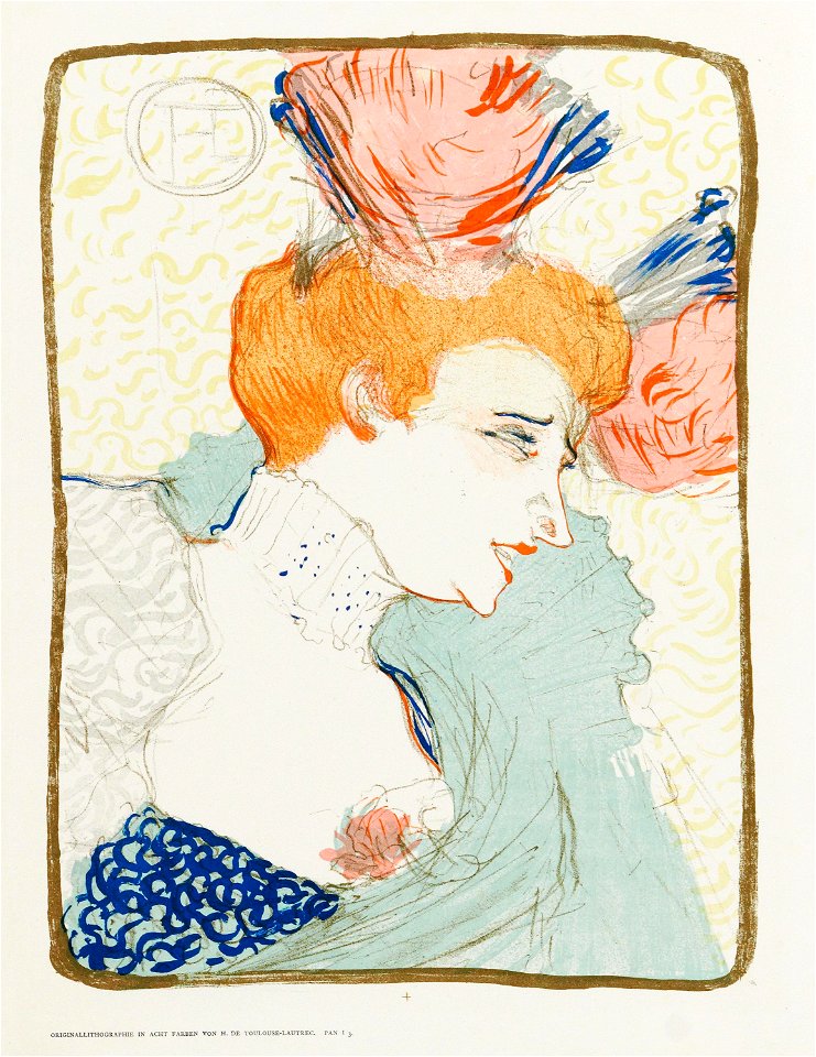 Henri de Toulouse-Lautrec Mademoiselle Marcelle Lender en buste 1895