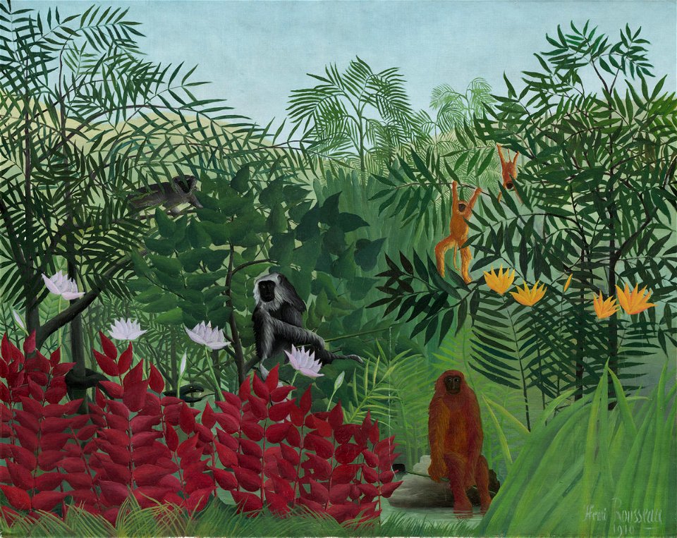Henri Rousseau - Tropical Forest with Monkeys