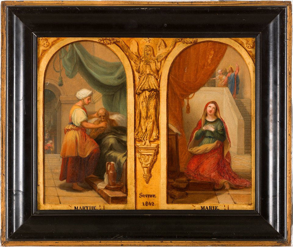 Henri Auguste Calixte César Serrur - Esquisse pour l'église Sainte-Elisabeth , Marthe et Marie - PDUT1414 - Musée des Beaux-Arts de la ville de Paris