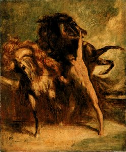 Henri Regnault - Esquisse pour Automédon avec les chevaux d'Achille