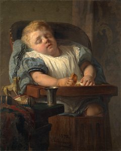Hendrik Valkenburg - Kind in kinderstoel - SA 776 - Amsterdam Museum