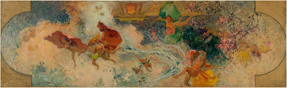 Henri Gaston Darien - Esquisse pour la mairie d'Aubervilliers , Allégorie (plafond de la salle des fêtes) - PPP3941 - Musée des Beaux-Arts de la ville de Paris