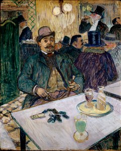 Henri de Toulouse-Lautrec (French, 1864-1901) - Monsieur Boileau at the Café - 394.1925 - Cleveland Museum of Art