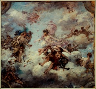 Henri Gervex - La France accueillant l'Abondance, projet de plafond pour le palais de l'Élysée - P2747 - Musée Carnavalet