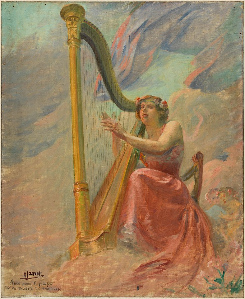 Henri Pierre Jamet - Esquisse pour la salle des mariages de la mairie de Montrouge , La Musique - PPP4047 - Musée des Beaux-Arts de la ville de Paris