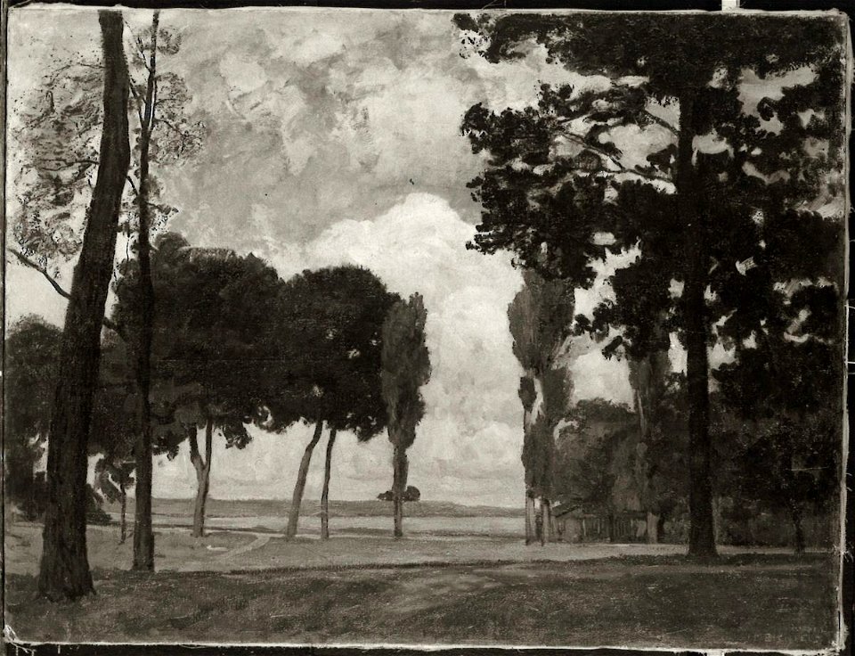Hermann Eichfeld - Landschaft mit Bäumen - HST 77 - Bavarian State Painting Collections