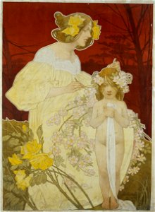 Henri Privat-Livemont - Palais de la Femme. Exposition de 1900 - Google Art Project. Free illustration for personal and commercial use.