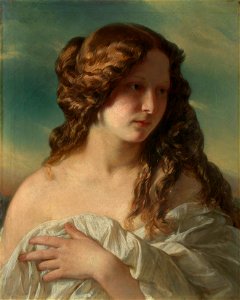 Hermann Winterhalter (1808-91) - Head of a Young Woman - RCIN 408969 - Royal Collection