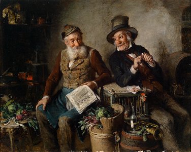 Hermann Kern Gute Freunde 1904. Free illustration for personal and commercial use.