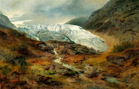 Hermann Herzog Gletscherlandschaft 1860
